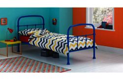 Allex Single Bed Frame - Marina Blue